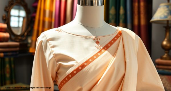 Simple Aari Work Blouse Designs-bestblousedesign