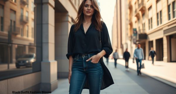 Black Outfit Fashion Blouse-bestblousedesigns.com