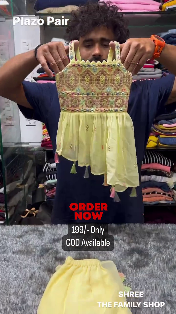 Yellow Plazzo Suits For Kids On Sale