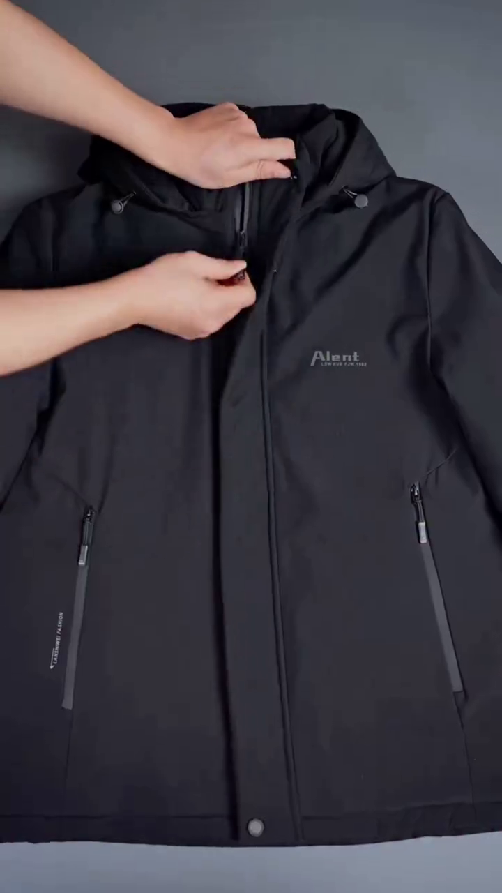 Black Windproof Outdoor Commuter Jacket