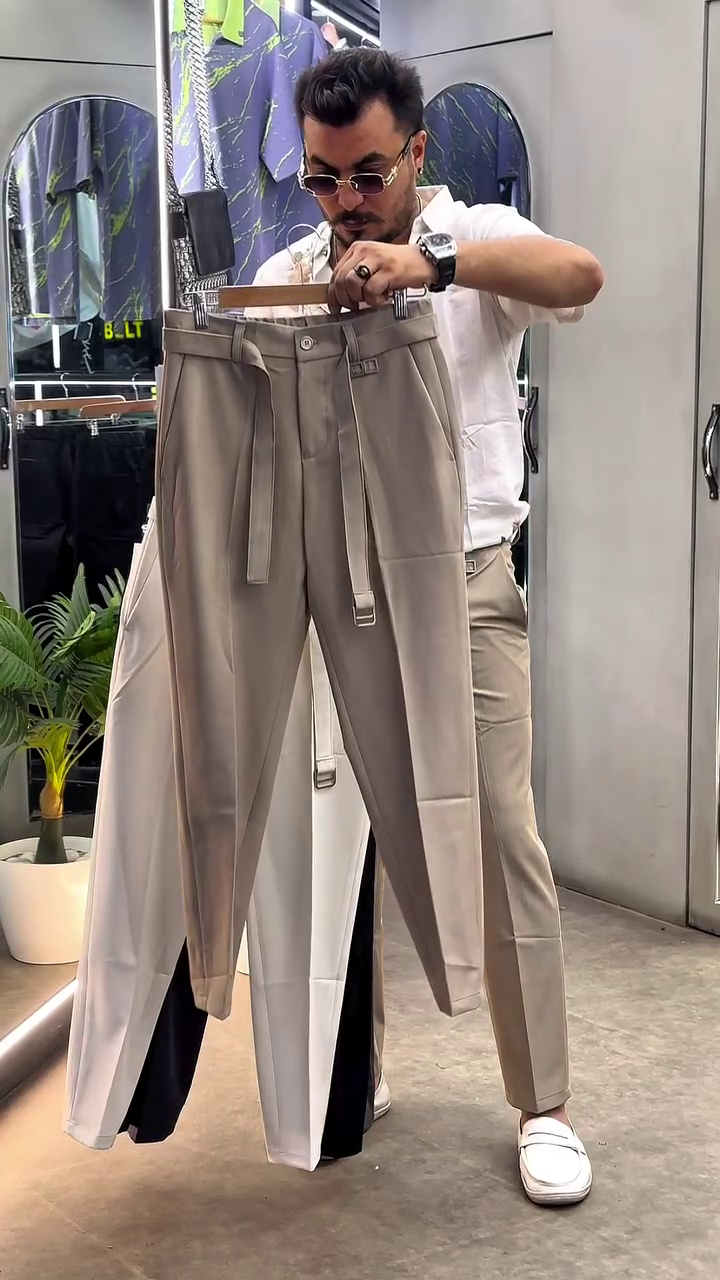 Men Comfort Easy Wash Pleated Gurkha Trousers - Image 9