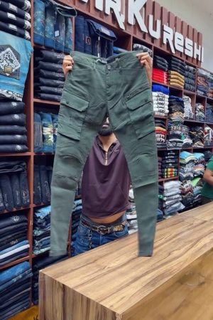 Men Olive Regular Fit Cargo Pant