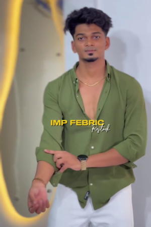 Men’s Olive Green Premium Imported Slim-Fit Shirt