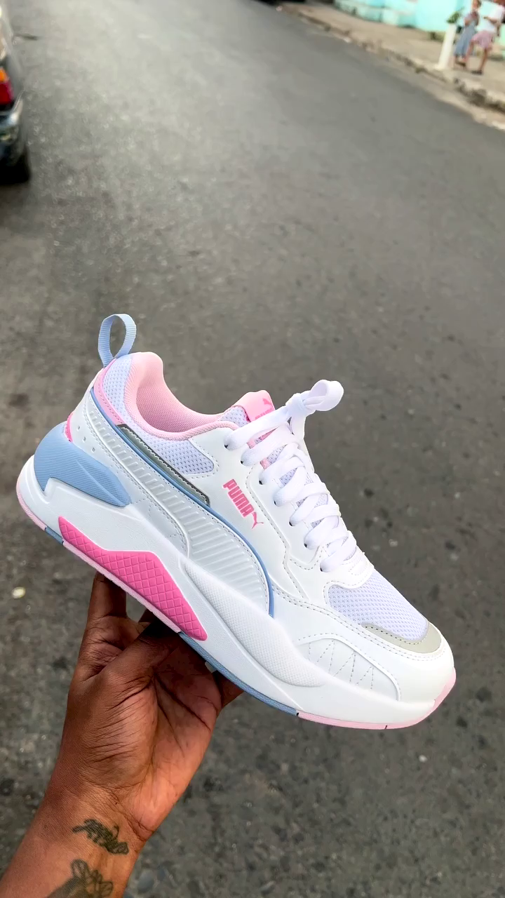 X-Ray 2 Square Women’s Sneakers – White, Pastel Pink & Mist Blue - Image 2