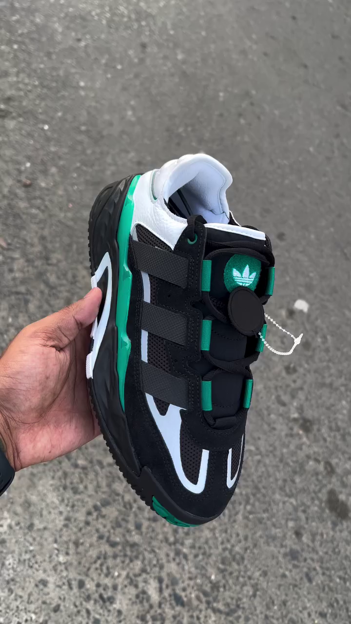 Black & Lucid Green Skate-Inspired Sneakers