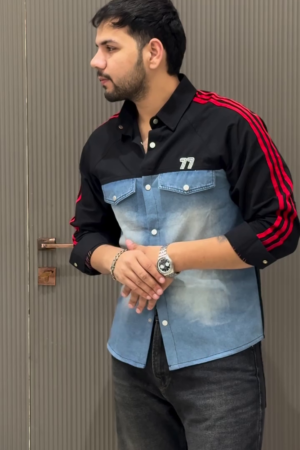 Colourblocked Pure Cotton Casual Shirt