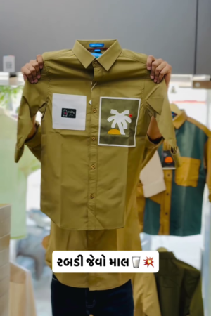 Men Green Slim Fit Cotton Casual Shirt